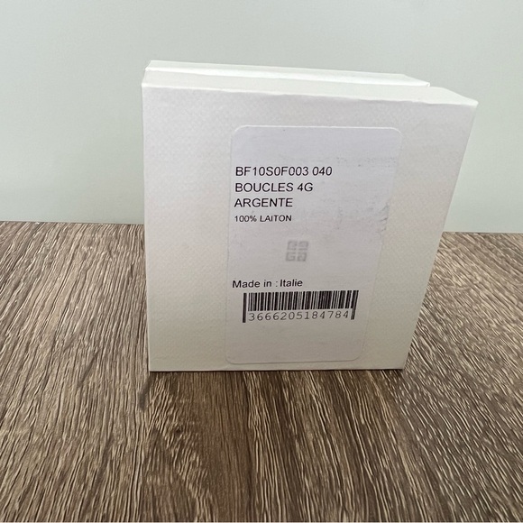 Authentic Givenchy 4G Stud Earrings Silver Gold Toned - Picture 11 of 12